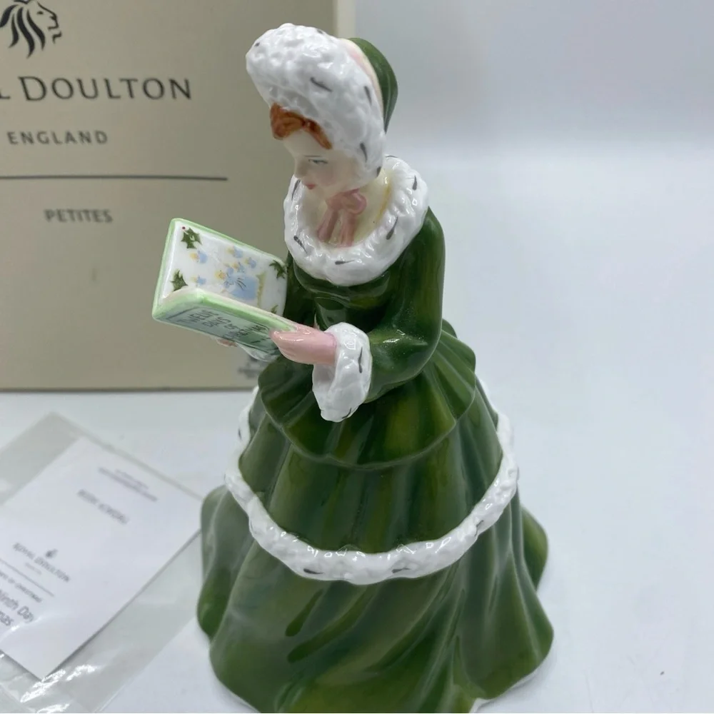 Royal Doulton Signed The Twelve Days Of Christmas Figurine ON THE 9th DAY Englan - Picture 2 of 7